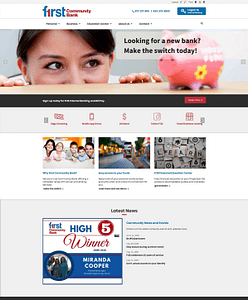 First Community Bank homepage