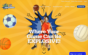 TNT Sportsplex home page preview