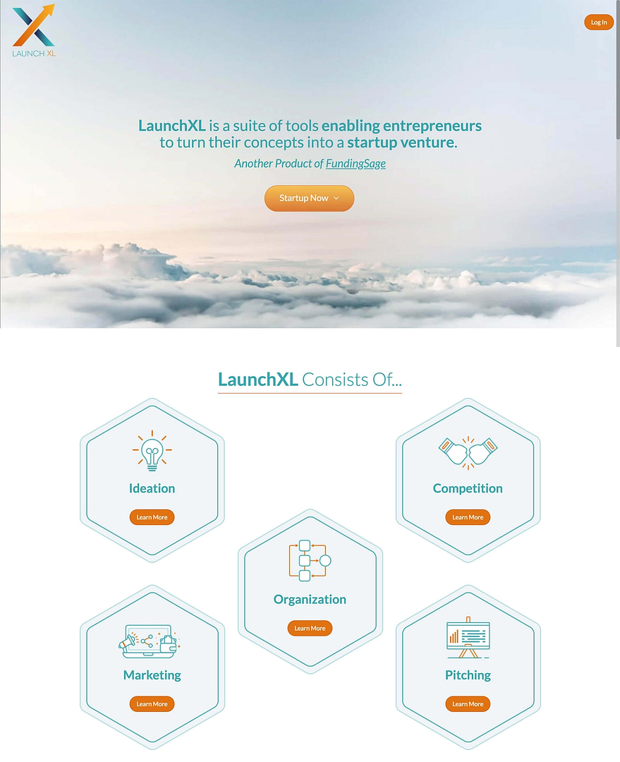 LaunchXL home page